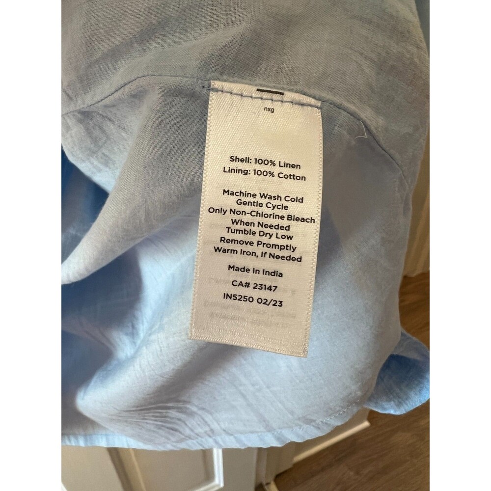Talbots Women’s 16 Linen Shift Dress Seaside Stripe Lined Coastal Timeless Beach - Picture 11 of 11
